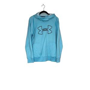 Women’s Aqua Blue Under Armour Hoodie with Two Front Pockets